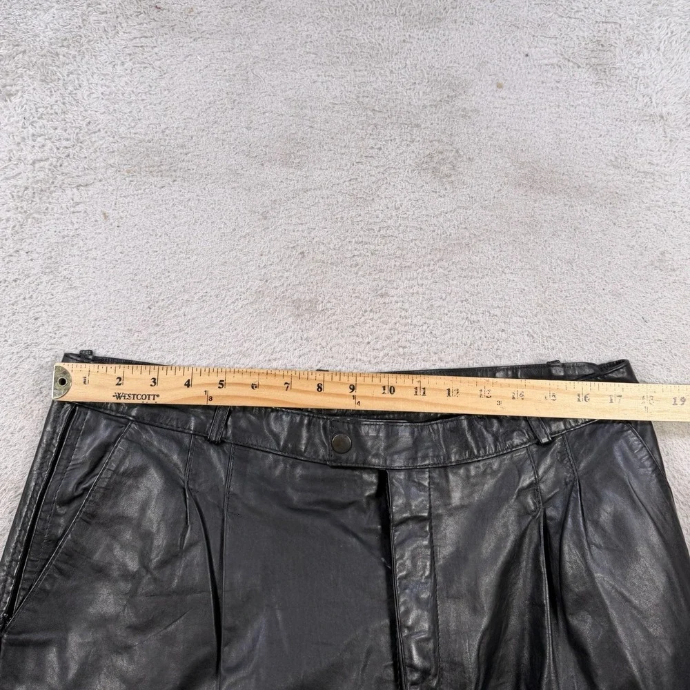 WIlsons Leather Pants Mens 38 (Fit 35x29) Black Lined Straight Leg M Julian